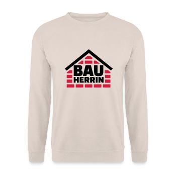 Bauherrin - Unisex Pullover - Sand - Vorne - Alina (178cm) & Michal (187cm)