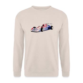 Rennauto - - Unisex Pullover - Sand - Vorne - Alina (178cm) & Michal (187cm)