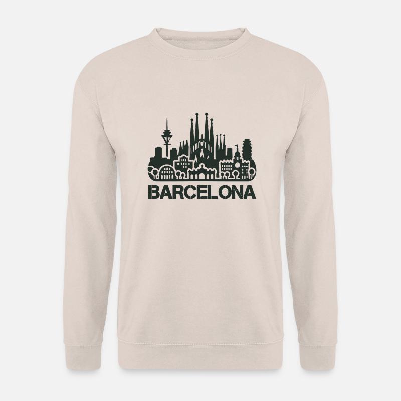 barcelona skyline - Unisex Pullover - Sand