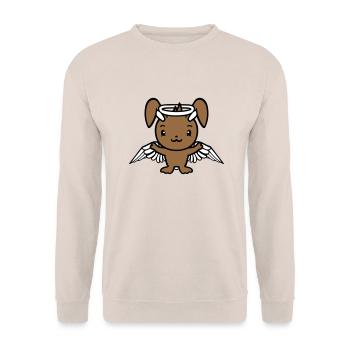 Bunny Angel Holy Sky Wings Good Flying Love - Unisex Sweatshirt - sand - Front - Alina (178cm) & Michal (187cm)