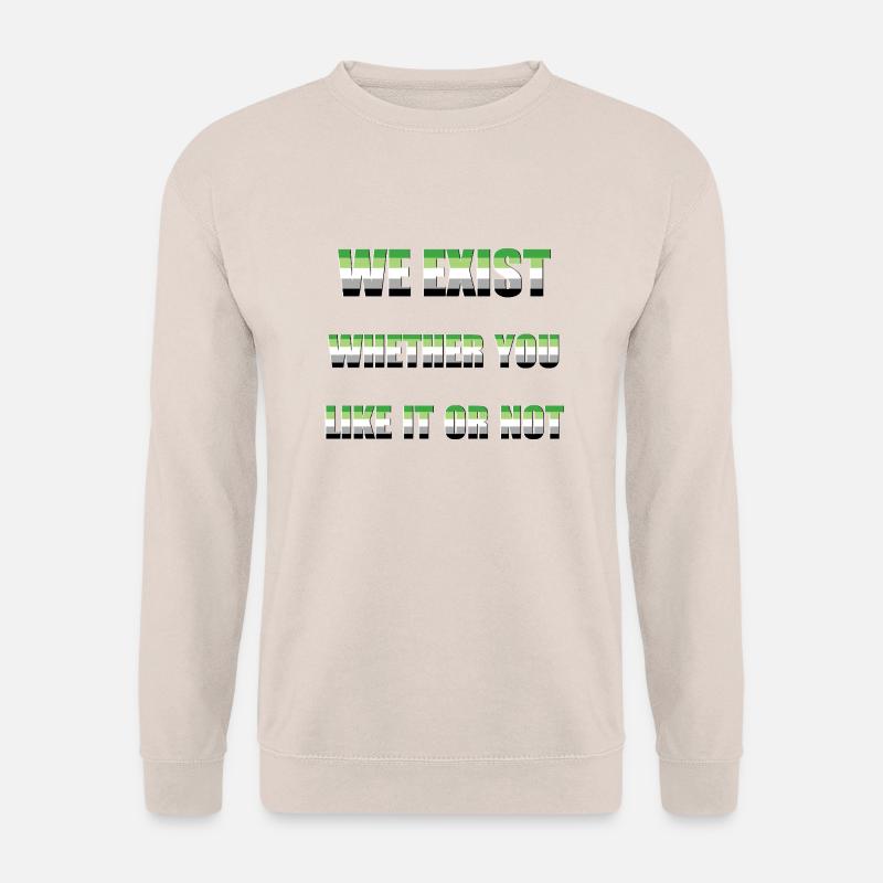 We Exist - Aromantic Flag - Unisex Sweatshirt - sand