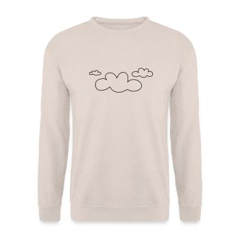 open_clouds - Unisex Sweatshirt - sand - Front - Alina (178cm) & Michal (187cm)