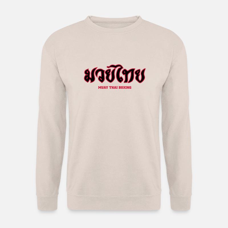 Muay-Thai-schrift rot - Unisex Pullover - Sand