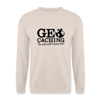 geocaching - the real-world treasure hunt - Unisex Pullover - Sand - Vorne - Alina (178cm) & Michal (187cm)