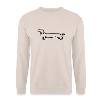 chien teckel - Sweat-shirt Unisexe - sable - Devant - Alina (178cm) & Michal (187cm)