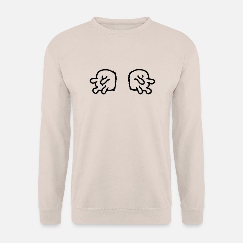 doppeltes Euter - line - Unisex Pullover - Sand