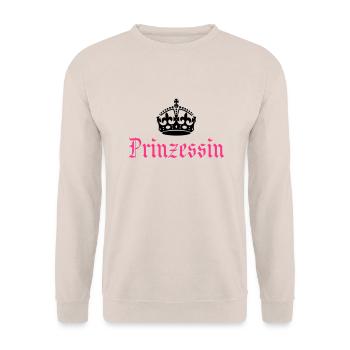 Princess with crown - Unisex Sweatshirt - sand - Front - Alina (178cm) & Michal (187cm)