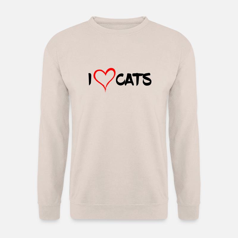 I love cats - Unisex Pullover - Sand