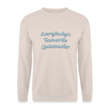 Everybodys favourite quizmaster funny te - Unisex Sweatshirt - sand - Front - Alina (178cm) & Michal (187cm)