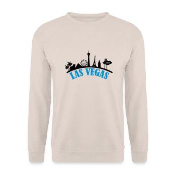 las_vegas_002 - Unisex Pullover - Sand - Vorne - Alina (178cm) & Michal (187cm)