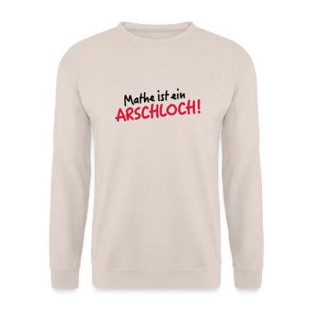 Mathe - Unisex Pullover - Sand - Vorne - Alina (178cm) & Michal (187cm)