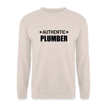 Plombier / Plomberie / Travail / Métier / Job - Sweat-shirt Unisexe - sable - Devant - Alina (178cm) & Michal (187cm)