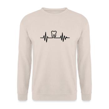 Zahnarzt - Unisex Pullover - Sand - Vorne - Alina (178cm) & Michal (187cm)
