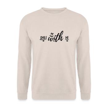 smile with me - Unisex Pullover - Sand - Vorne - Alina (178cm) & Michal (187cm)