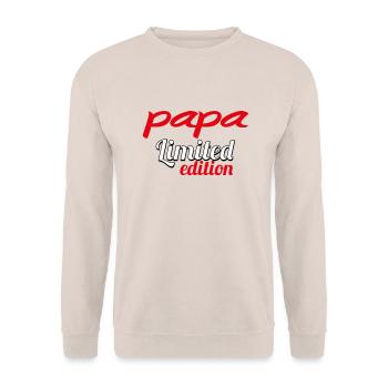 PAPA LIMITIERTE AUFLAGE - Unisex Pullover - Sand - Vorne - Alina (178cm) & Michal (187cm)