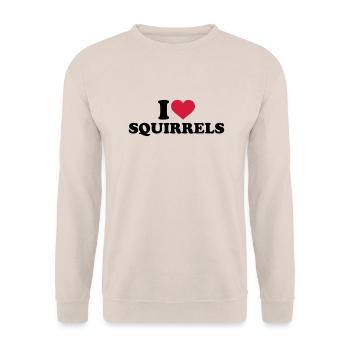 I love Squirrels - Sweat-shirt Unisexe - sable - Devant - Alina (178cm) & Michal (187cm)