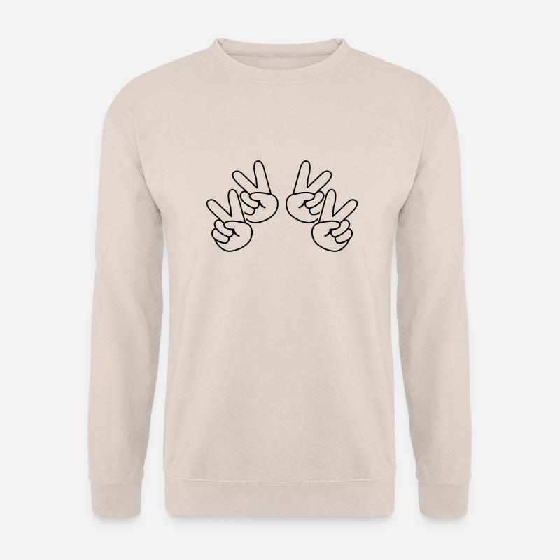 peace_haende_01 - Unisex Pullover - Sand