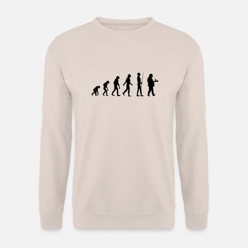 Evolution des Essens - Unisex Pullover - Sand