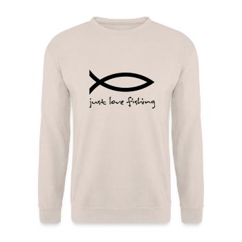 fishing - Unisex Sweatshirt - sand - Front - Alina (178cm) & Michal (187cm)