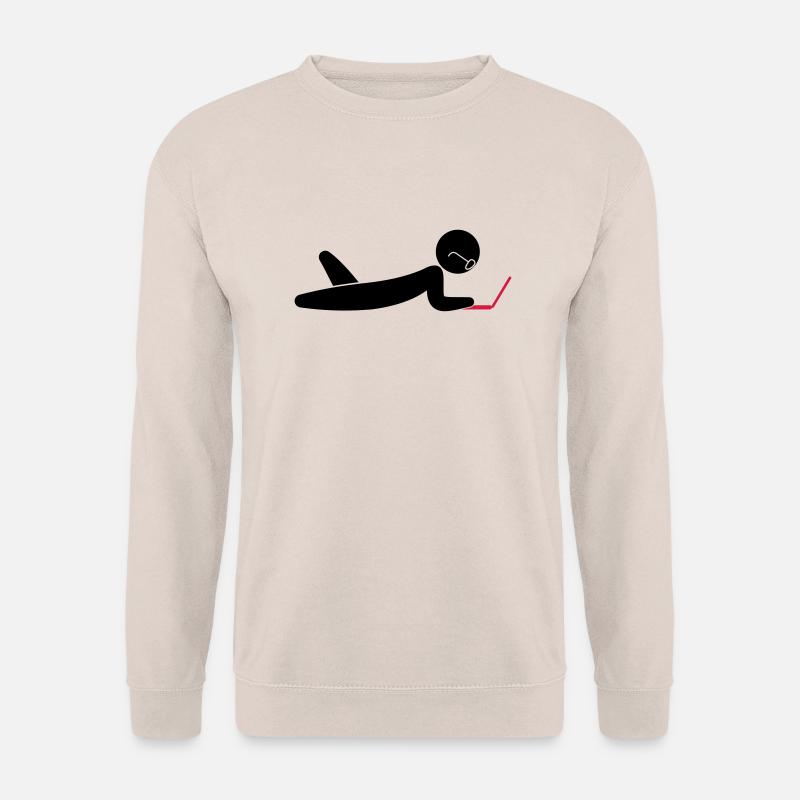 Ein Programmierer mit einem Laptop - Unisex Pullover - Sand