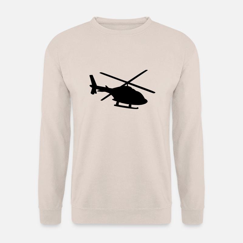Helicopter shadow silhouette - Unisex Sweatshirt - sand