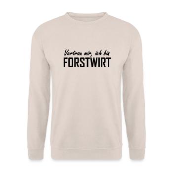 Forstwirt - Unisex Pullover - Sand - Vorne - Alina (178cm) & Michal (187cm)