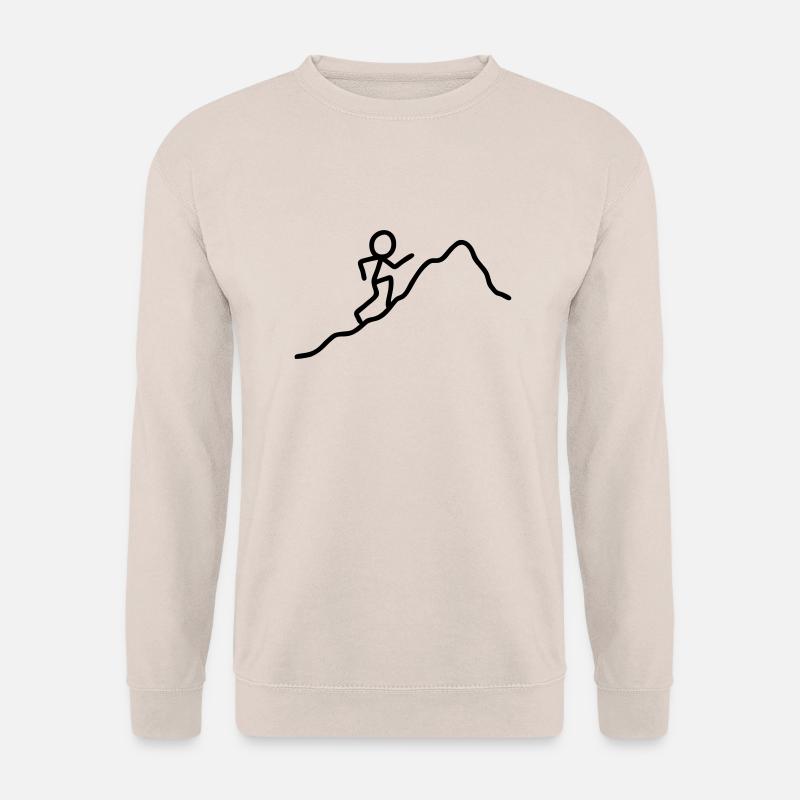 climb Stick Figure Mountain - Unisex Sweatshirt - sand