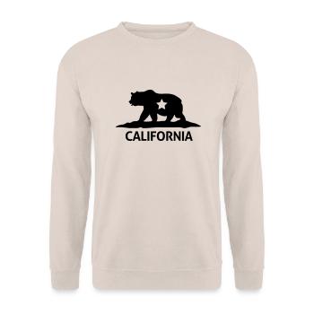 california - Unisex Sweatshirt - sand - Front - Alina (178cm) & Michal (187cm)