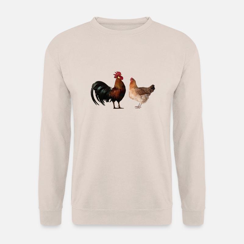 Hahn und Henne am431 - Unisex Pullover - Sand