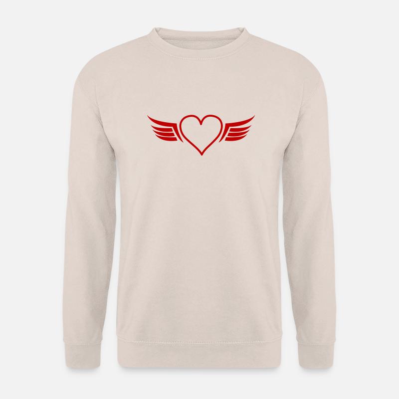 herz flügel - Unisex Pullover - Sand