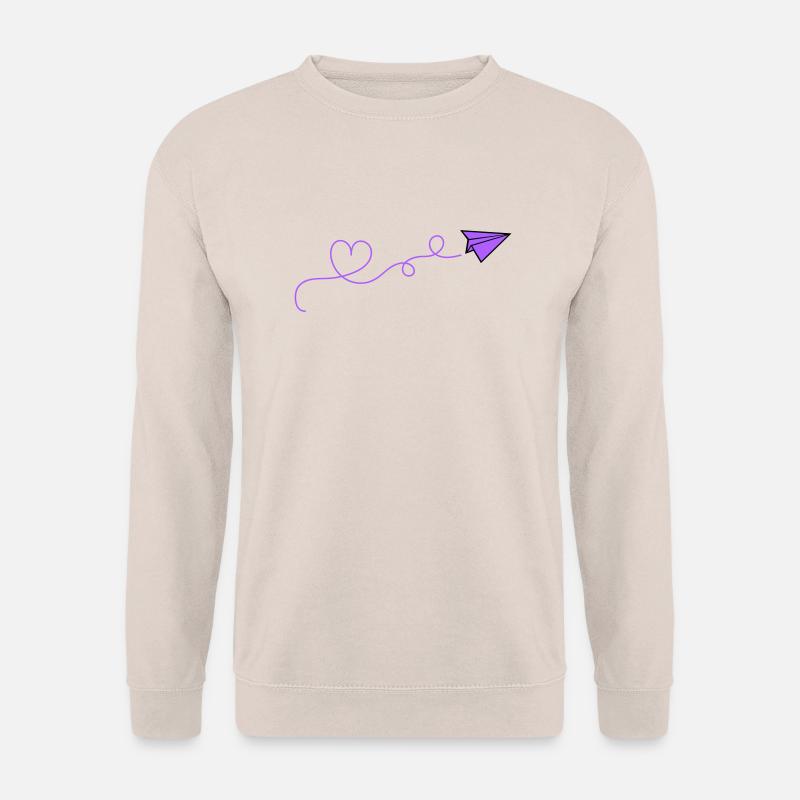 papierflieger herz - Unisex Pullover - Sand