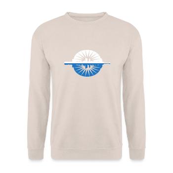 Leipzig Skyline - Unisex Pullover - Sand - Vorne - Alina (178cm) & Michal (187cm)