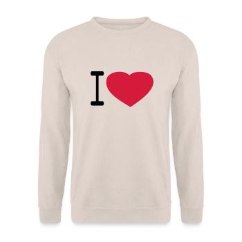 iloveseul - Unisex Pullover - Sand - Vorne - Alina (178cm) & Michal (187cm)