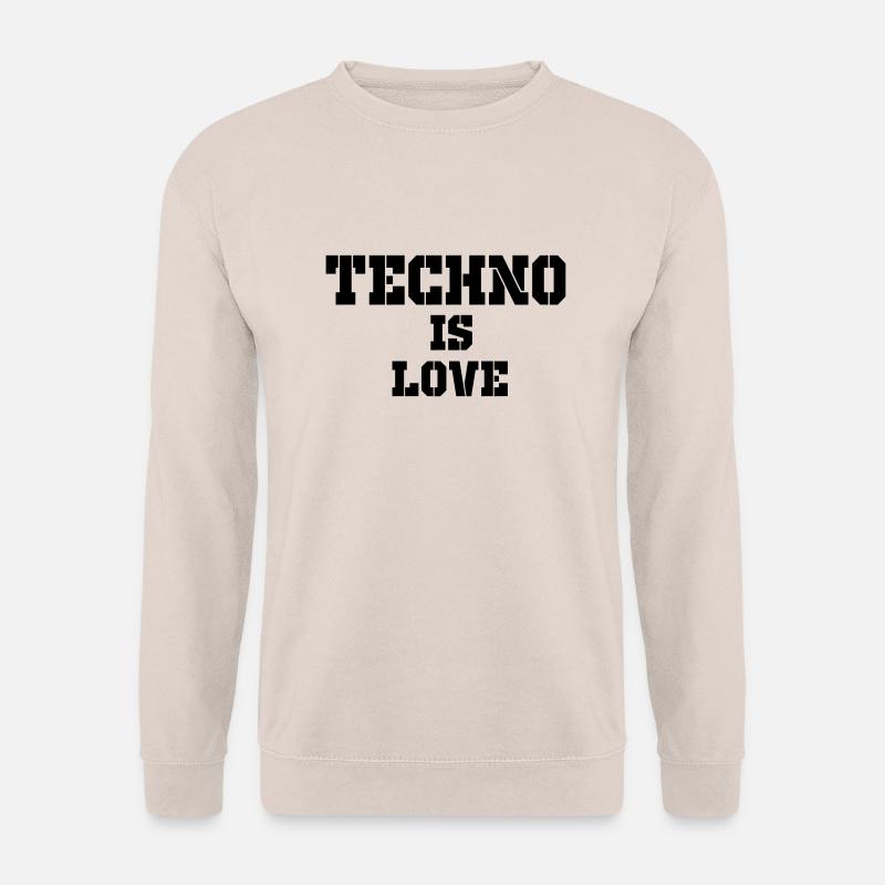 techno is love - Unisex Sweatshirt - sand