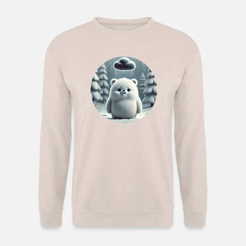 Eisbär im eisigen Regen - Unisex Pullover - Sand