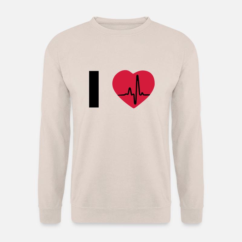 I Love - I heart - Unisex Pullover - Sand
