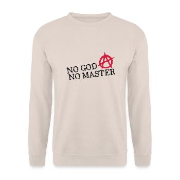 no god no master - Sweat-shirt Unisexe - sable - Devant - Alina (178cm) & Michal (187cm)