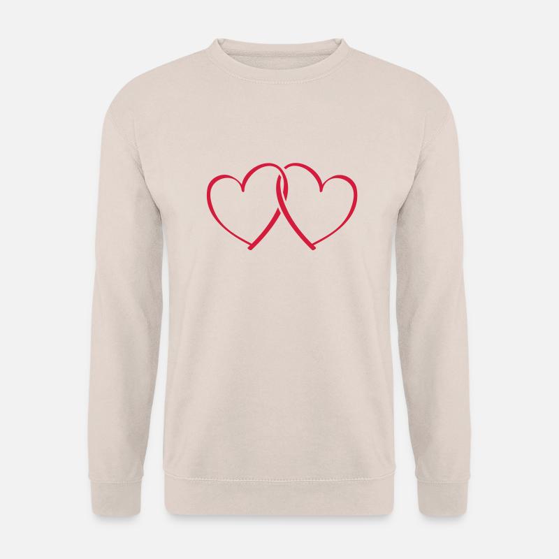 love_hearts___f1 - Unisex Pullover - Sand