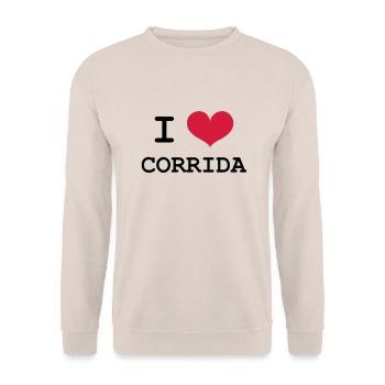 I Love Corrida - Sweat-shirt Unisexe - sable - Devant - Alina (178cm) & Michal (187cm)