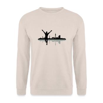 Berlin Jogger - Unisex Pullover - Sand - Vorne - Alina (178cm) & Michal (187cm)