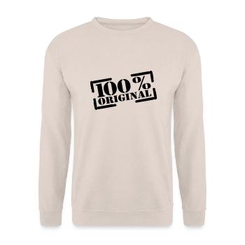 100% original stamp - Unisex Sweatshirt - sand - Front - Alina (178cm) & Michal (187cm)