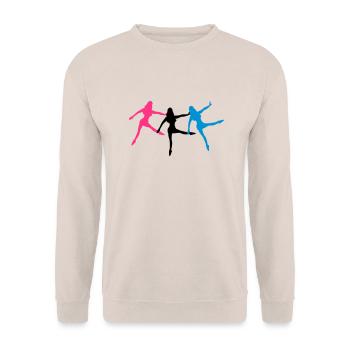 3 tänzerinen ballett silhouette frau - Unisex Pullover - Sand - Vorne - Alina (178cm) & Michal (187cm)
