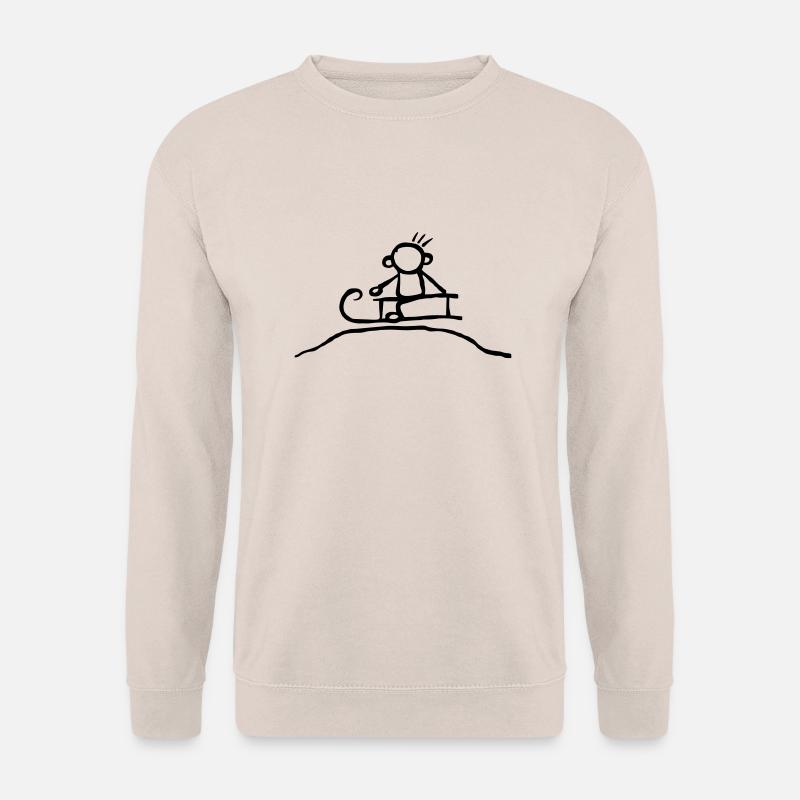 Schlittenfahrt Winter - Unisex Pullover - Sand