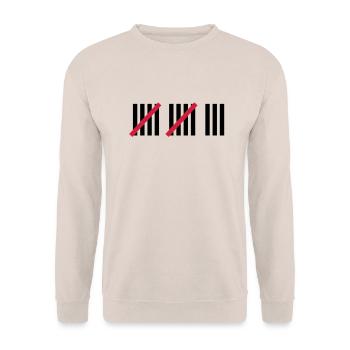 13 . Geburtstag - Unisex Pullover - Sand - Vorne - Alina (178cm) & Michal (187cm)