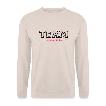 team leader - Unisex Sweatshirt - sand - Front - Alina (178cm) & Michal (187cm)