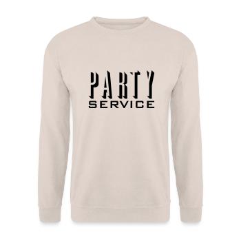 Partyservice / Party service (1c) - Unisex Pullover - Sand - Vorne - Alina (178cm) & Michal (187cm)