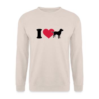 I love Labrador - Unisex Sweatshirt - sand - Front - Alina (178cm) & Michal (187cm)