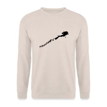 Tauchen - Unisex Pullover - Sand - Vorne - Alina (178cm) & Michal (187cm)