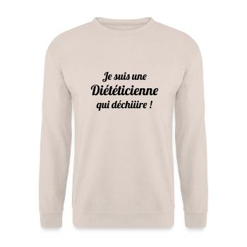 Diätassistent / Diätetik / Regime / Ernährung - Unisex Pullover - Sand - Vorne - Alina (178cm) & Michal (187cm)