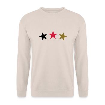 Sterne Deutschland - Unisex Pullover - Sand - Vorne - Alina (178cm) & Michal (187cm)